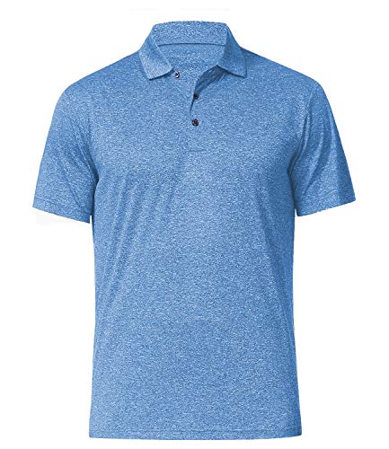 Men’s Dry Fit Golf Polo Shirt (as1, Alpha, x_l, Regular, Regular, Light Blue)