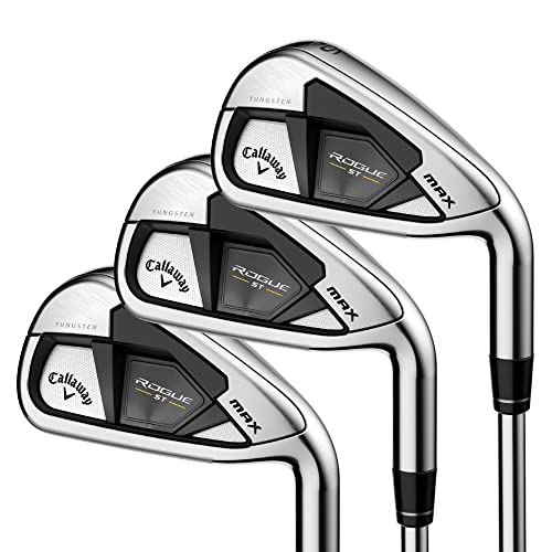 Callaway Golf Rogue ST Max Iron Set (Right Hand, Steel Shaft, Regular Flex, 6 Iron – PW, Set of 5 Clubs)