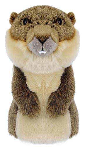 Profey Golf Club Covers, Groundhog Marmot Golf Head Covers, Gopher Cover for Drivers, Adorable Crafted Plush Animal Covers, Brown Beige, Best Golf Gifts