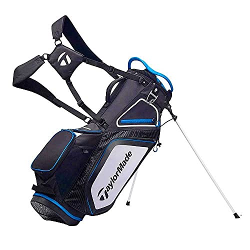 TaylorMade Stand 8.0 Bag, Black/White/Blue