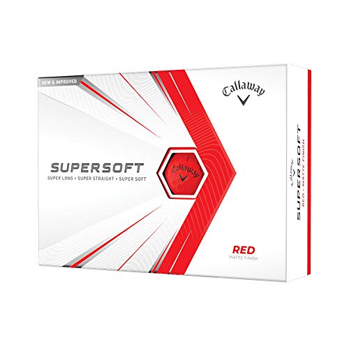 Callaway Golf Supersoft Golf Balls (2021 Version, Red)