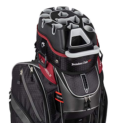 Founders Club Premium Cart Bag with 14 Way Organizer Divider Top (Charcoal Gray)