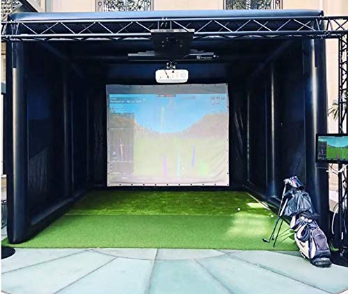 Air Tight Inflatable Indoor Outdoor Golf Practice Swing Simulator Net Cage Tent (12x10x10ft.)