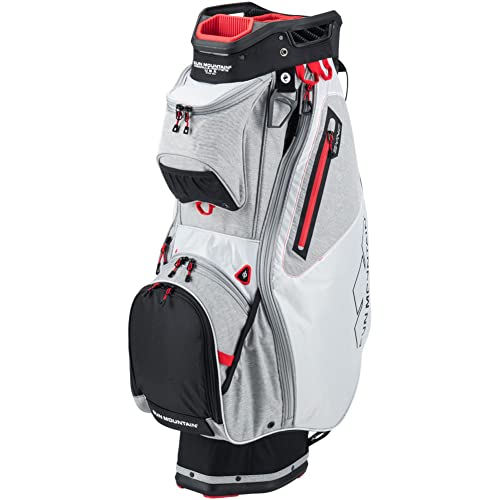 Sun Mountain Mens 2022 Sync 14-Way Divided Golf Cart Bag – Black-White-Charcoal-RED