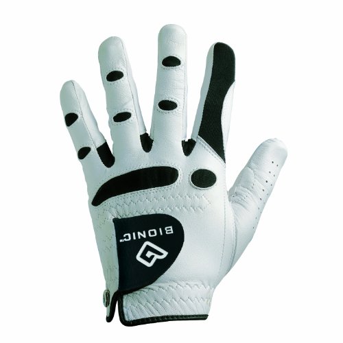 Bionic StableGrip with Natural Fit Golf Glove – White (Large, Left)
