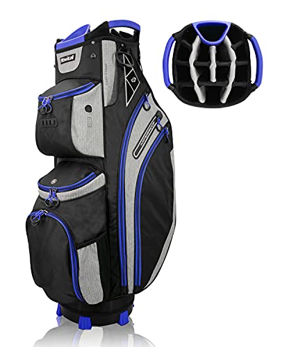 Yovital 14 Way Golf Cart Bag for Push Bag Classy Design Full Length with Cooler, Rain Hood, Putter Well