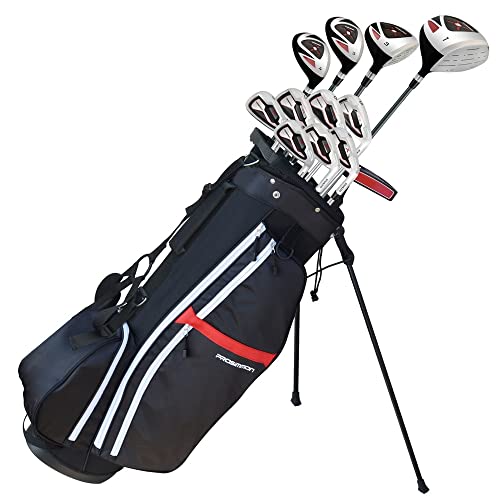 Prosimmon Golf X9 V2 Tall +1″ Mens Graphite/Steel Golf Club Set & Bag – Stiff Flex
