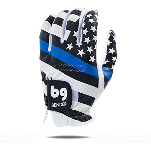 BG Bender Golf Glove | Wear On Left | (Blue Line, Mens Large)