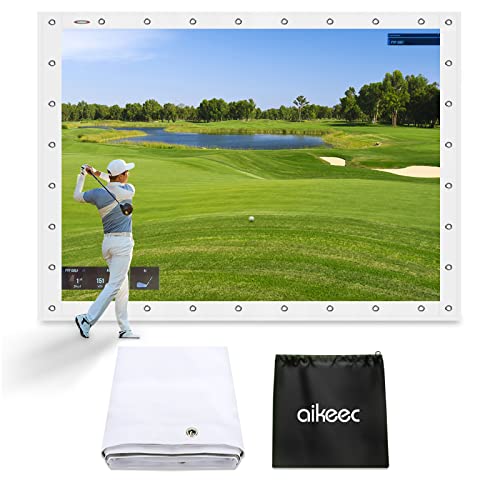 aikeec Golf Simulator Impact Screen for Indoor and Outdoor Golf Training, 9.8 ft x 9.8 ft, with 40 Grommet Holes