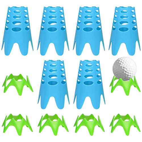 zhuohai 12Pcs Golf Simulator Tees ，Plastic Golf Mat Tees Tools for Outdoor Indoor Winter Turf and Driving Range Home Training Golf Tees