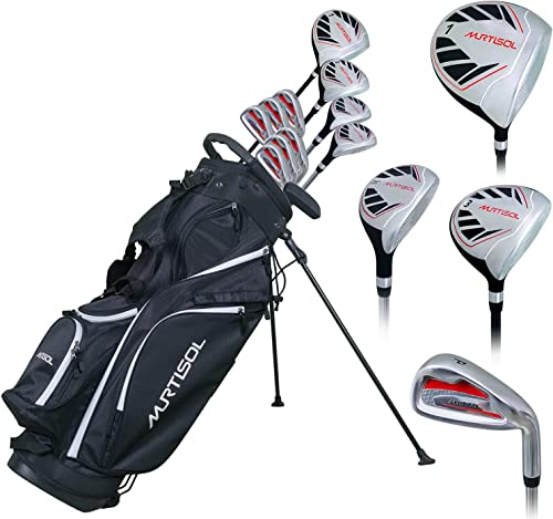 Newfly Mens Golf Clubs Set for Right Hand Complete Golf Clubs Set with Stand Bag/Cart Bag (12-Piece)