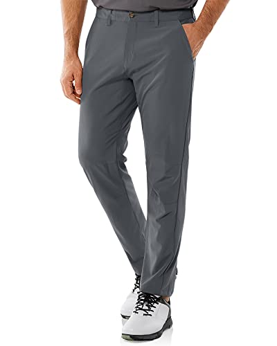 33,000ft Men’s Golf Pants with 5 Pockets Classic-Fit Stretch Quick Dry Lightweight UPF 50+ Hiking Pants Grey