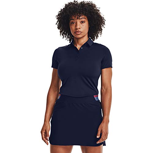Under Armour Women’s Zinger Short-Sleeve Golf Polo , Midnight Navy (410)/Midnight Navy , Large