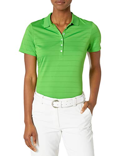 Callaway Women’s Golf Short Sleeve Pique Open Mesh Polo Shirt, Vibrant Green, Large