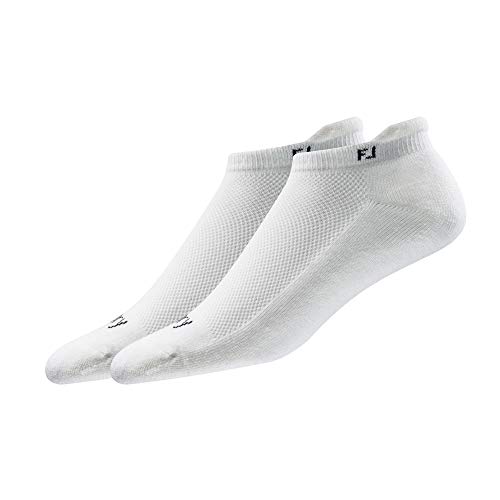 FootJoy Women’s ProDry Roll Tab 2-Pack Socks, White, Fits Shoe Size 6-9