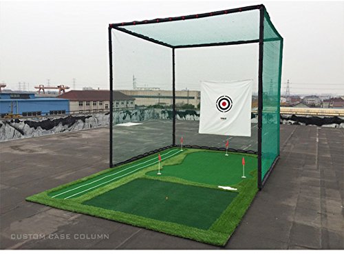 TECHTONGDA Golf Cage Hitting Net Golf Chipping Practice Net Driving Range for Indoor and Outdoor Golf Training