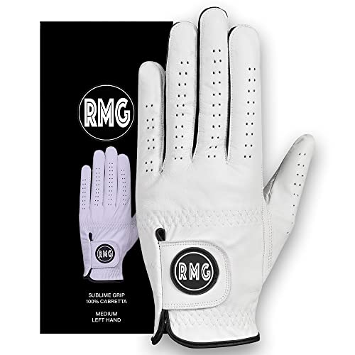 RMG Co. Premium Leather Golf Glove for Men Available in Left and Right Hand (Large, Right)