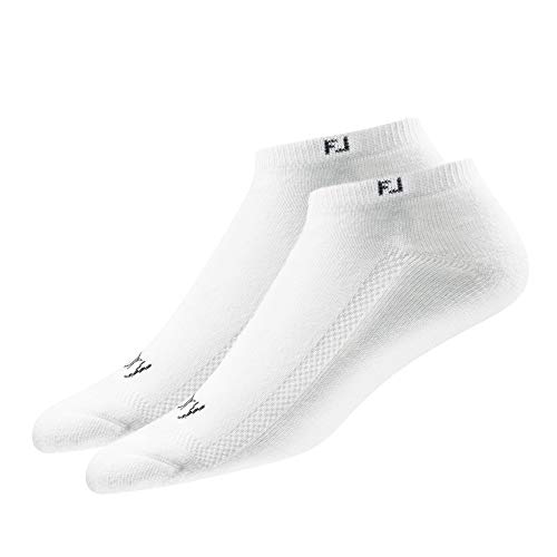 FootJoy Women’s ProDry Low Cut 2-Pack Socks, White, Fits Shoe Size 6-9
