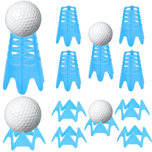 BeautyChen 10 Pcs Golf Simulator Tees for Home Indoor Plastic Golf Tees Simulator Practice Training Outdoor Golf Mat Tees for Turf and Driving Range Winter Golf Accessories Tees (5 Tall + 5 Short)