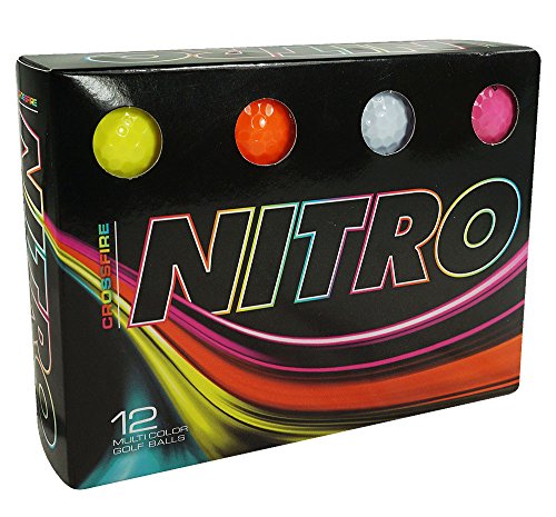 Nitro Unisex Crossfire 12 Box Golf Balls, Multi Colors