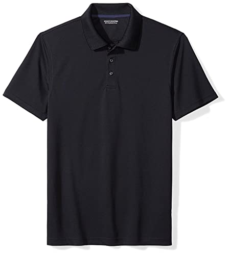 Amazon Essentials Men’s Slim-Fit Quick-Dry Golf Polo Shirt, Black, Large