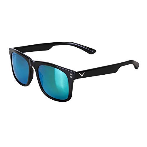 Callaway Men’s Atlas Golf Sunglasses, Black with Blue Lens