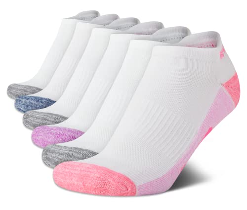 New Balance Women’s Socks – Performance Low Cut Socks with Heel Tab (6 Pack), Size 4-10, White