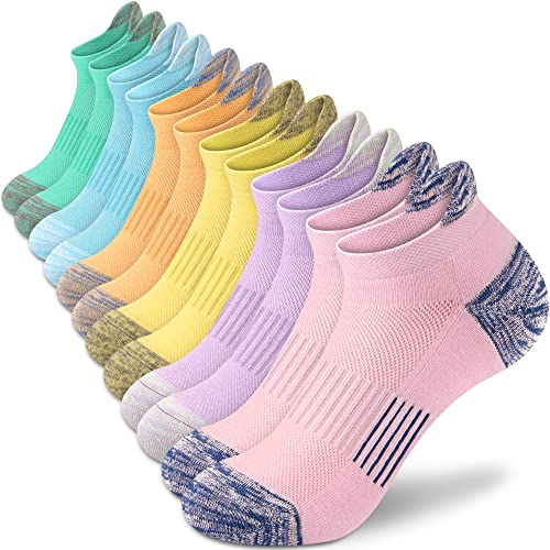 Amutost Womens Ankle Socks Running Athletic No Show Socks Cushioned Socks for Cycling Golf Size 10 11 12 XL