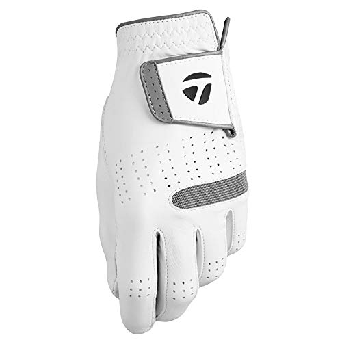 TaylorMade unisex adult 2021 Version Golf Glove, White, Medium Large US