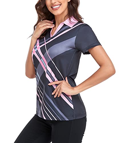 Little Beauty Women’s Golf Polo T Shirts Short Sleeve Collared Lightweight Athletic Print Tennis Casual T-Shirts
