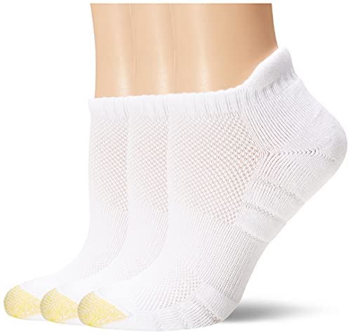 Gold Toe Women’s Aquafx Zone Liner Socks with Tab, 3-Pairs, White, Medium