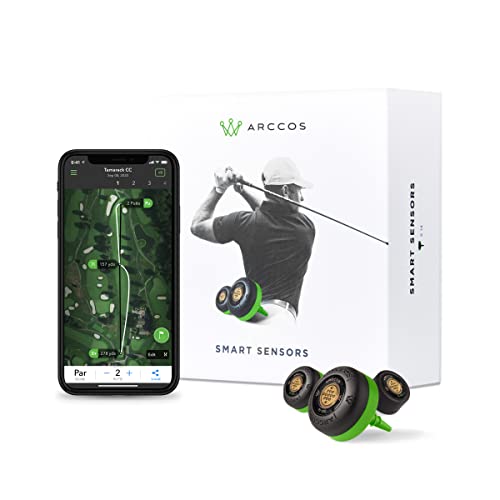 Arccos Gen 3+ Smart Sensors – Golf’s Best On Course Tracking System Featuring The First-Ever A.I. Powered GPS Rangefinder