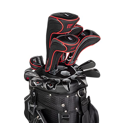 Founders Club Bomb Men’s Golf Club Set with 14 Way Organizer Golf Black Bag Right Hand (Steel Regular)