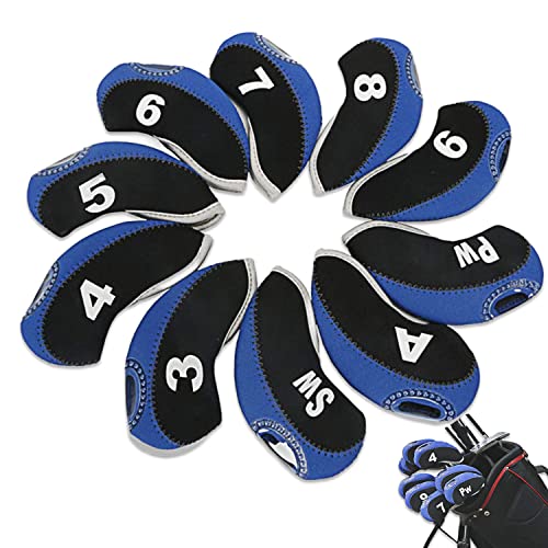 Golf Iron Covers 10pcs/Set Neoprene Many Color Choice Closely Protector for Club Mens Elasticity Protable（3-9 Pw A Sw） Number