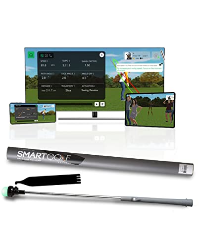 SMARTGOLF AI-X Golf Simulator | Golf Swing Trainer for Intermediate and Advanced Golfers | Analyzes Swing Speed and Swing Accuracy | A.I. Coaching with Vocal Guides | Analyzer app via Bluetooth