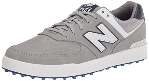 New Balance Men’s 574 Greens Golf Shoe, Grey/White, 11 X-Wide
