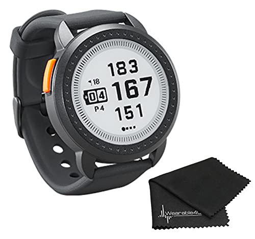Bushnell iON Edge Golf GPS Watch Black with 38,000 Courses and auto-Course Recognition, GreenView with Wearable4U Lens Cleaning Cloth Bundle