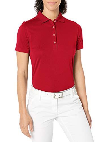 Callaway Women’s Golf Short Sleeve Core Performance Polo Shirt, Chili Pepper, Large