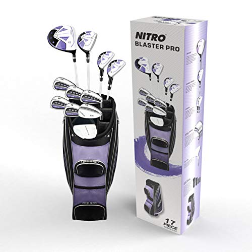 Nitro Blaster Pro Golf Set Ladies Right Handed, Silver/black