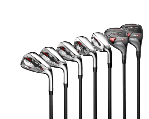 Cobra Golf 2022 Air X Iron Combo Set (Men’s, Right Hand, Cobra Ultralite, Senior Flex, 5-GW), Grey-Red