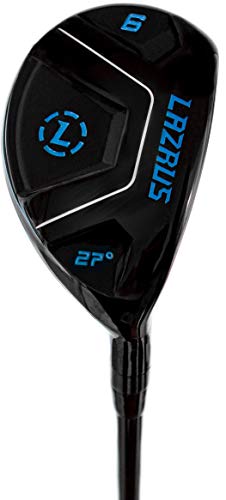 LAZRUS GOLF Premium Hybrid Golf Clubs for Men – 2,3,4,5,6,7,8,9,PW Right Hand & Left Hand Single Club, Graphite Shafts, Regular Flex (Black Right Hand, 6, RH, Black Single)