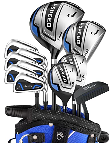 Complete Golf Clubs Set for Men Right Handed 12 Piece Golf Driver, Fairway Wood, Hybrid, Irons, Wedge Putter with Golf Stand Bag