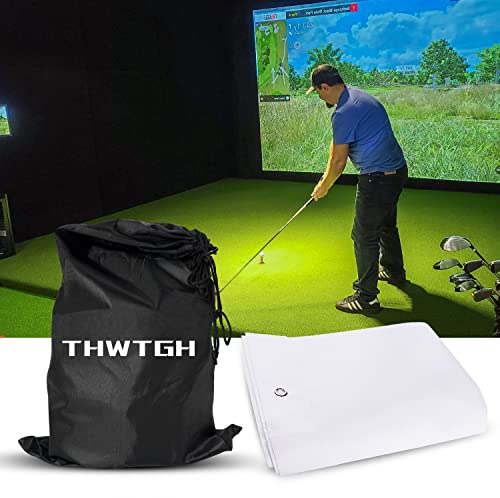 THWTGH Golf Simulator Impact Screen, 118 x 79 in Indoor Golf Simulators Screen for Golf Training, Ultra Clear Golf Projection Screen with 14pcs Grommet