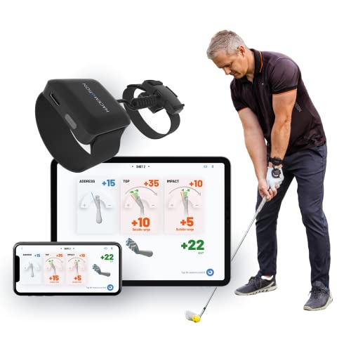 Hackmotion Plus – Golf Swing and Wrist Angle Training Aid – Provides Real-time Wrist Data to Fix Common Swing Faults and Improve Ball Flight