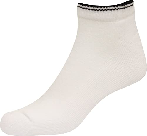 FootJoy ComfortSof Sportlet Women 3-Pack Socks, White / Black / Driftwood, Fits Shoe Size 6-9