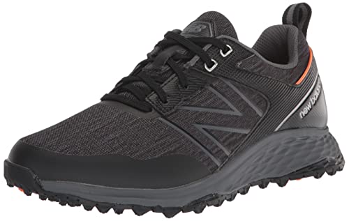 New Balance Men’s Fresh Foam Contend Golf Shoe, Black/Grey, 10