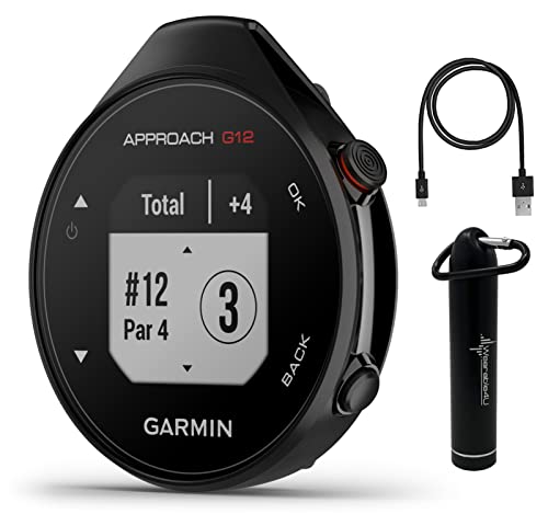 Garmin Apporoach G12 Premium GPS Golf Watch with Wearable4U e-Power Bundle