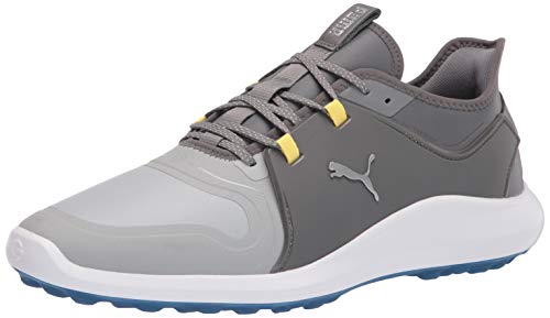 PUMA Men’s Ignite Fasten8 Pro Golf Shoe, High Rise Silver-Quiet Shade, 9.5