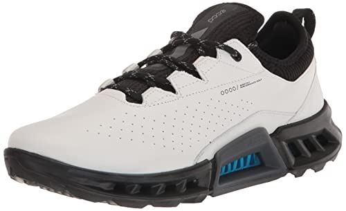 ECCO Men’s Biom C4 Gore-TEX Waterproof Golf Shoe, White/Black, 10-10.5