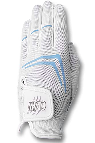CaddyDaddy Claw Women’s Golf Glove – Breathable, Superior Fit, Long Lasting (White, Medium, Worn on Left Hand)